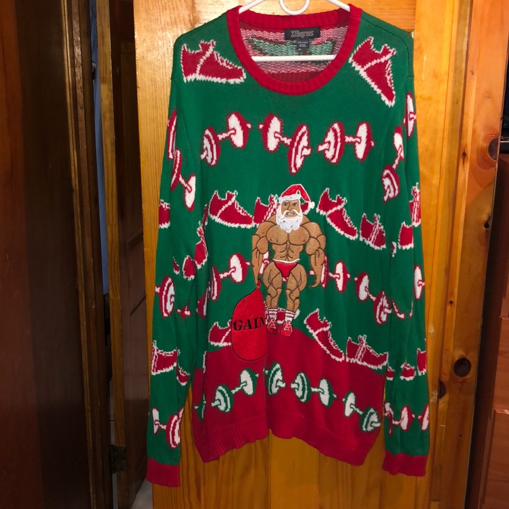 Worn once for ugly sweater party.